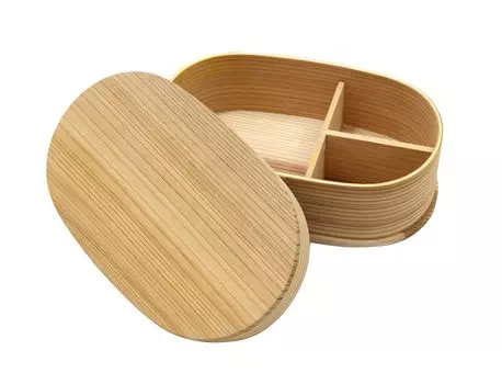 Lunch made in natural side dishes get rice get white wood [Castle Enterprises] box, Japan, wood, won t damaged, won t hard, magewappa,