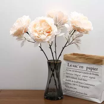 Luoyang Peony Flower Simulation Home Party Interior Decoration Flowers Wedding Fake Flowers слоновая кость