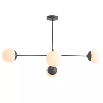 Люстра Globe Mid Century Black Brass Sputnik на 4 лампы Fixtur