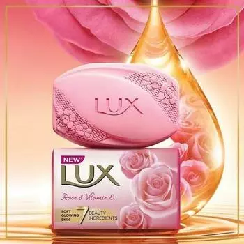 Lux Soft Glow Rose & Vitamin E Мыло для сияющей кожи Косметическое мыло 150 г Упаковка из 3 шт.