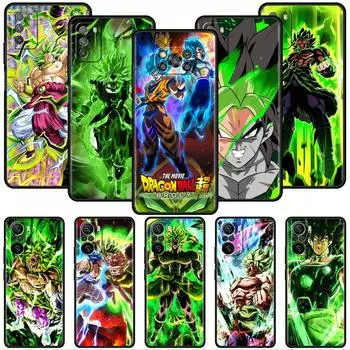 Luxury Black Phone Case For Xiaomi Redmi Note 11 10 9 8 7 Pro 9S 9A 9C 10s 8T K40 10C 10S Funda Cover Saiyan Brolis Anime Redmi K40