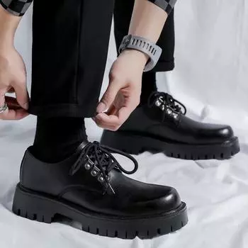 Luxury Brand Men s Shoes Designer Black Leather Handmade Tooling Oxford Shoes Fashion Casual Dress Formal Shoes Wedding Mocassin 38 чёрный