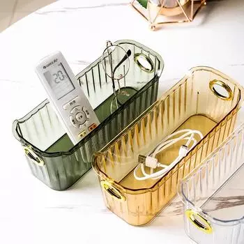 Luxury Desktop Cosmetics Storage Box Acrylic Bathroom Storage Drawer Sundries Snack Makeup Storage Basket Organizer Rack