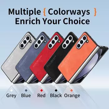 Роскошный складной чехол из кожи с узором из волокна для Samsung Z Fold 6 5G TPU с мягкой рамкой, защитный, ударопрочный, цветной For Samsung Fold6
