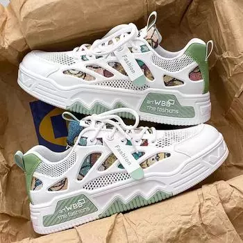 Luxury latest mesh breathable versatile casual shoes 2024 men s lightweight, comfortable and fashionable sports board shoes 39