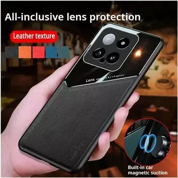 Роскошный кожаный автомобильный магнитный защитный чехол для Xiaomi Redmi A3 K70E Note 13 Pro Plus 5G 4G 11 12 10 12S 11S 10T Turbo3 противоударный защитный чехол For Redmi K70E чёрный