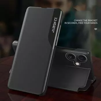 Роскошный кожаный тонкий чехол для телефона iPhone 16 Pro Max 15 14 13 12 Pro 11 Business Магнитный складной кронштейн противоударный бампер чехол iPhone 16 зелёный