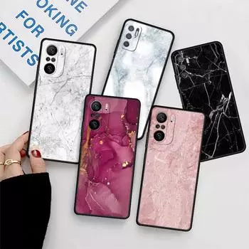 Luxury Marble Pattern Case For Xiaomi Redmi Note 11 10 9S 9 K40 Pro 7 8 9A 9C 8T 9T 10C 10Pro Silicone Phone Shell Redmi Note 10 Pro
