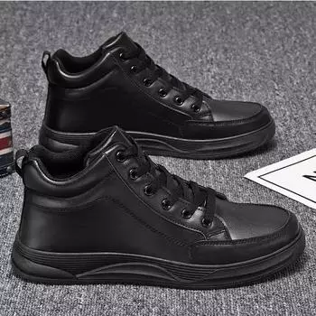 Luxury Men s Red High Top Sneakers PU Leather Casual Shoes Men Flat Designer Shoes Breathable Hip Hop Sport Shoes for Man 37