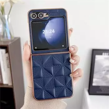Роскошный кожаный чехол с полной защитой для Samsung Galaxy Z Flip 5 5G, ультратонкий противоударный чехол для телефона, чехол Fundas Samsung Galaxy Z Flip 5