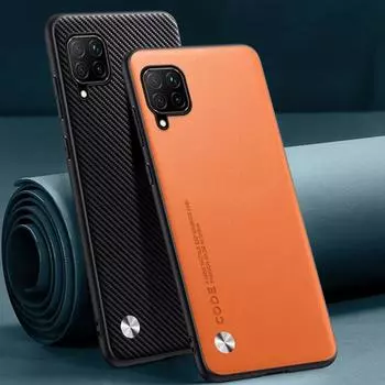 Luxury PU Leather Case For Huawei Nova 7i P40 Lite Back Cover Matte Silicone Protection Phone Case For Huawei Nova 6 SE Coque Nova 7i чёрный