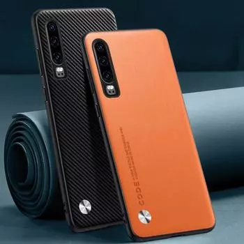 Luxury PU Leather Case For Huawei P30 Back Cover Matte Silicone Shockproof Full Protection Phone Case For Huawei P30 Pro Coque For Huawei P30 белый