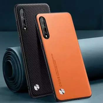 Роскошный чехол из искусственной кожи для Huawei Y8P, задняя крышка, матовый силиконовый противоударный чехол для телефона с полной защитой для Huawei P Smart S Coque For Huawei Y8P белый