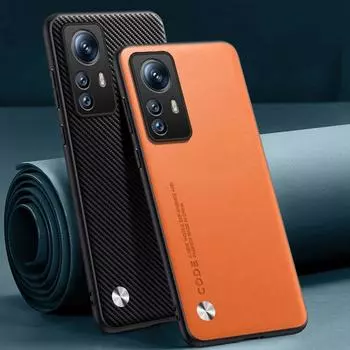 Luxury PU Leather Case For Xiaomi Mi 12 12T Pro 12X Mi12 X Back Cover Silicone Full Protection Phone Case For Xiaomi 12 Lite 5G Mi 12X чёрный