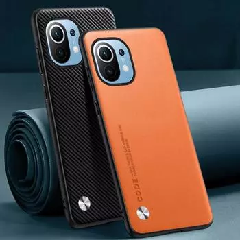 Luxury PU Leather Case For Xiaomi Mi 11 Mi11 Back Cover Matte Silicone Shockproof Full Protection Phone Case For Xiaomi 11 5G For Xiaomi Mi 11 чёрный