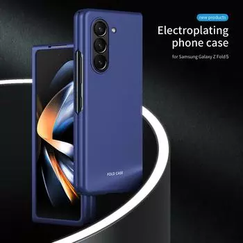 Luxury Slim Matte Hard PC Phone Case For Samsung Galaxy Z Fold6 Fold5 Fold4 Fold3 Fold 6 5 4 3 5G ShockProof Back Cover Fundas For Galaxy Z Fold3 лавандовый