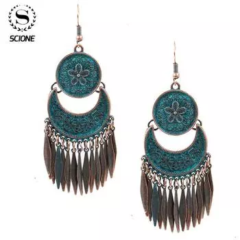 LUXY MOON модные серьги с цветком женские металлические серьги-подвески с кисточками серьги-подвески