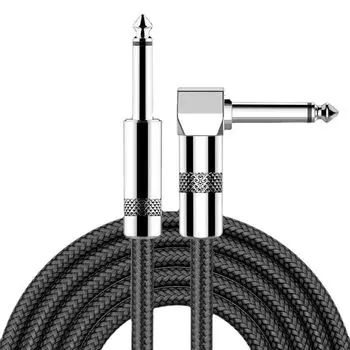 LUYING Guitar Shield Гитарный кабель Длина 2 м Тип штекера Bass Shield Сверхпрочный нейлоновый устойчивый к разрывам музыкальный инструментальный кабель Совместим с басом
