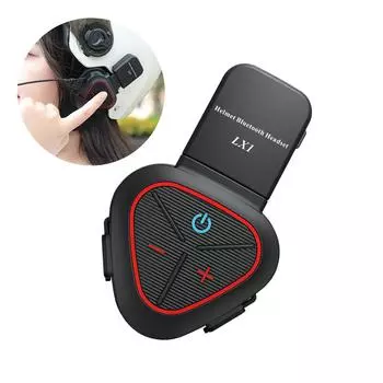LX1 Мотоциклетная гарнитура с Bluetooth, совместимые с 5.3 наушниками, беспроводные водонепроницаемые наушники Handsfree для мотоцикла синий
