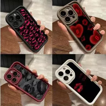 LZ22 Lips Kiss Digital Design силиконовый чехол для телефона Xiaomi 11 Lite 5G 14T Redmi 14C 13C A3 Note 12 11 9 10 13 Pro Plus противоударный задний чехол Xiaomi 11 Lite/11 Lite 5G