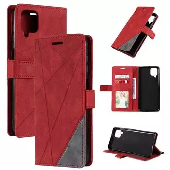 M12 M32 M 22 23 флип-чехол кожаный деловой чехол-книжка для Samsung Galaxy M23 чехол Samsung M22 M 12 32 M42 5G чехол для телефона For M22&Case & Strap чёрный