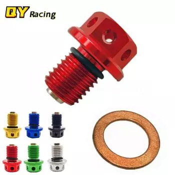 M12xP1.5 Болт сливной пробки для Honda CRF XR Z 50 CR 80 125 250 480 500 125R 250R XR 100 250 350 500 650L M12x1.5 красный