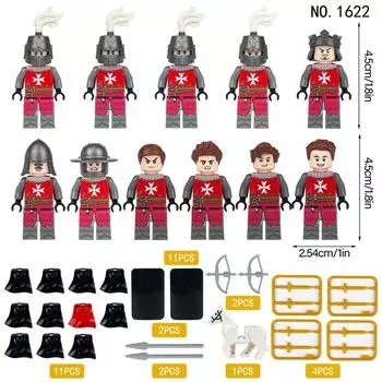 M1622 M1623 M1624 M1628 Древнеримский солдат Король Конструктор Минифигурки Игрушка