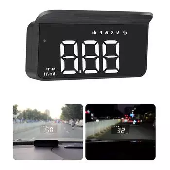 M1 GPS HUD Автомобильные аксессуары Проектор системы сигнализации превышения скорости Бортовой компьютер Проектор на лобовое стекло Проекционный дисплей на лобовое стекло автомобиля White