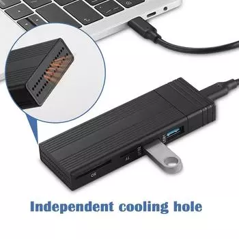 M2 NVME NGFF Mobile SSD Case M.2 SSD Enclosure External USB HUB USB 3.2 Gen 2 Type C Adapter Dock 10Gbps for Desktop Laptop