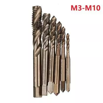 M3-M10 HSS-Co Кобальт M35 Машинный метчик с канавками Метчики Метрический метчик Правосторонний M3