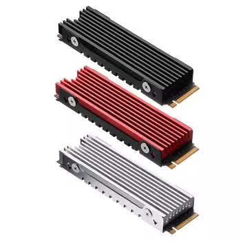M.2 2280 Радиатор SSD NVME NGFF Охлаждающий радиатор SSD из алюминиевого сплава с термосиликоновой подушкой для игровой консоли PS5 красный