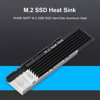Теплоотвод M.2 SSD M2 2280 Твердотельный жесткий диск Радиатор Алюминиевый радиатор Охлаждающая термопрокладка для M2 NVMe SATA SSD 2280 серебряный