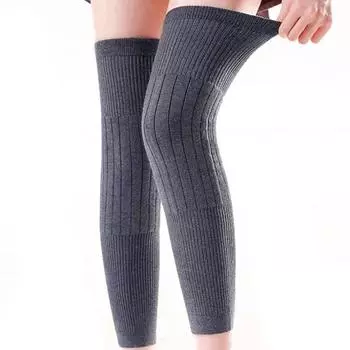 M/L/XL 1 пара зимних теплых трикотажных эластичных наколенников для женщин, мужчин, пожилых людей, страдающих от простуды и артрита ног, наколенники для бега M