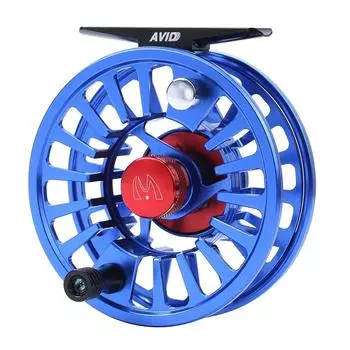 M MAXIMUMCATCH Maxcatch Fly Reel Mid Arbor CNC Machined Aluminum Left and Right Hand Reel взаимозаменяемые размеры (3/4 5/6 7/8 вес) (Синий, 1/3wt) синий