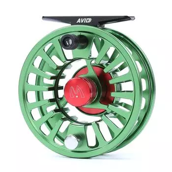 M MAXIMUMCATCH Maxcatch Fly Reel Mid Arbor CNC Machined Aluminum Left and Right Hand Reel взаимозаменяемые размеры (3/4 5/6 7/8 вес) (Зеленый, 5/6 вес.) зелёный