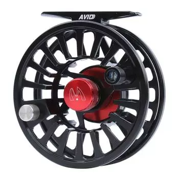 M MAXIMUMCATCH Maxcatch Fly Reel Mid Arbor CNC Machined Aluminum Left and Right Hand Reel взаимозаменяемые размеры (1/3 3/4 5/6 7/8 9/10 вес) (Черный, 3/4 веса) чёрный