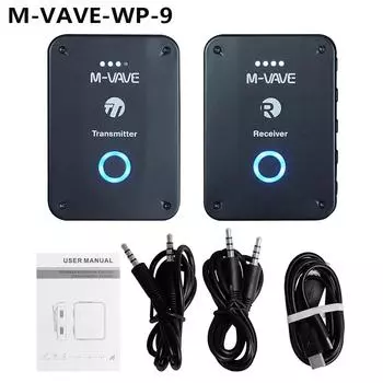 M-VAVE WP-9 2,4G Беспроводная система Монитор для наушников Система передачи Перезаряжаемый передатчик-приемник Функция монозаписи
