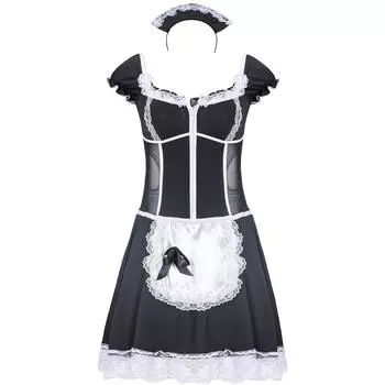 M-XL косплей сексуальный наряд горничной, одежда косплей нижнее белье, наряд горничной, игровая униформа M