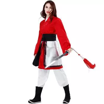 M-XL костюм Хуа Мулан из фильма драма тот же сценический костюм Ханьфу, косплей COS костюм униформа на Хэллоуин M