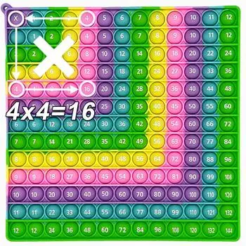 Macaron 12x12 игры на умножение, поп-игрушки, прямоугольная доска с временной диаграммой, математические игрушки, развивающая игрушка для учителей и девочек