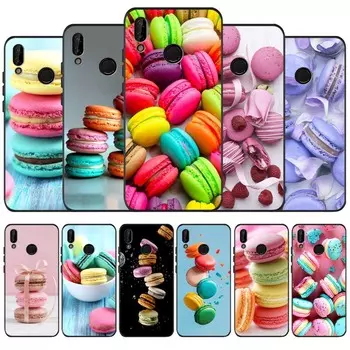Macaron black Phone Case for huawei P40 P30 P20 P10 Pro P9 Lite nova 4E 6SE Psmart 2 2019 Y6 9 Prime cover Shell Huawei P9 Lite