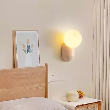 Macaron LED Настенный светильник Спальня Гостиная Детская комната Ванная комната Прикроватное зеркало Декоративное освещение Светильники Настенные бра Cool White(5500-7000K) белый
