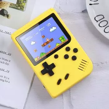 Macaron Mini Retro Handheld Game Console 500 In One Game Double Children s Home TV Nostalgic жёлтый