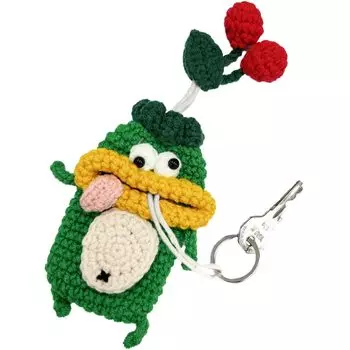macaroni edge wool key collaboration with Haruka monster key accessory key Korean handmade [macaroni edge] case, Kurebayashi, design, holder, case,