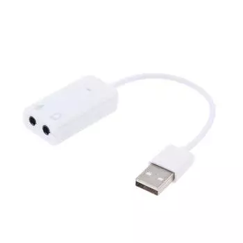Macbook Компьютер Ноутбук ПК 7.1 Внешний USB Звуковая Карта Разъем 3.5 мм USB Аудио Адаптер Наушники Микрофон Звуковая Карта One Size