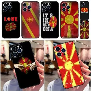 Macedonia Flag Phone Case For iPhone 14 12 11 13 Pro Max Cover on iPhone 13 Mini X XS Max XR 8 7 SE Coque iPhone 12Pro MAX