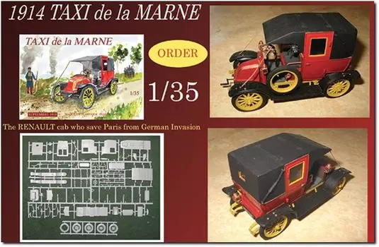 Mach 2 Французское такси Битва на Марне 1914 Пластиковая модель MA2AR07 1/35