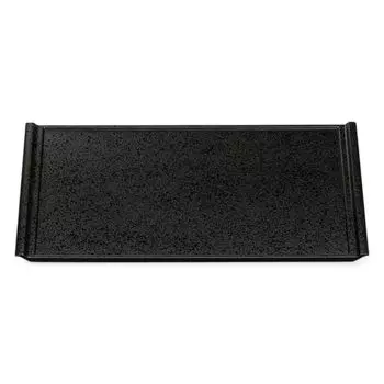 Made in Luxurious Japanese Black Dry Clear Lacquer x x J-kitchens Placemat, Japan, Tray, 5-Shaku Flight, Lacquer, (45.6cm 32.5cm 2.1cm)