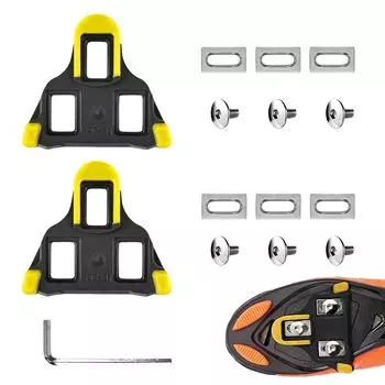 MAEXUS Pedal Cleat Cover Cleat Set for of Road Bike Pedal Cleat Pedal Bicycle Pedal Accessories Easy to Install Binding Pedal SPD-SL (Набор 2) (желтый)