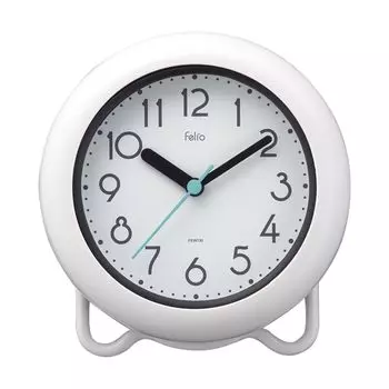 MAG Felio FEW130WH IP52 Bass Clock, аналоговые, с пузырчатым покрытием, пыле- и брызгозащищенные, для обоих мест, белые